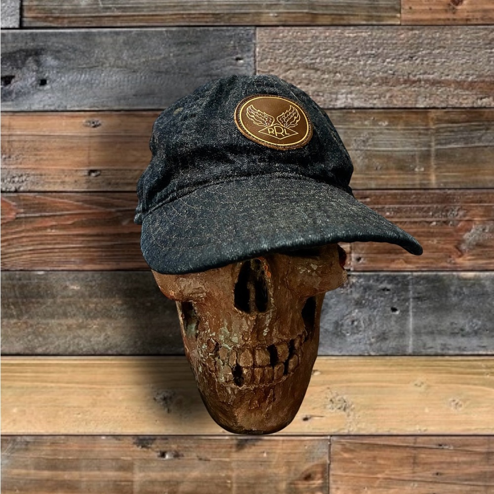 DOUBLE RL RALPH LAUREN RRL REWORKED DENIM MILITARY HAT- UNWORN